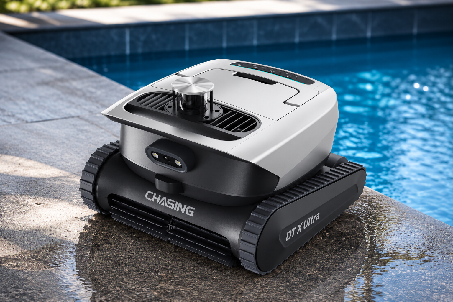360 derece LiDAR sensörlü Chasing DTX Ultra kablosuz havuz temizleme robotu