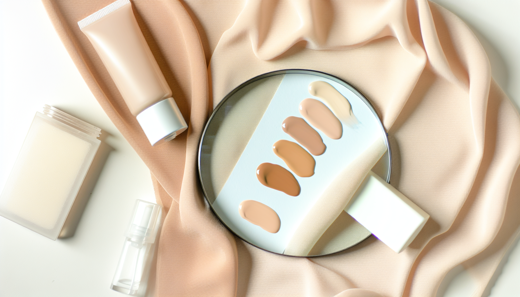 Single portrait of a model photographed three times across a triptych — once in warm golden-hour light, once in cool morning daylight, once in neutral studio daylight. Same person, same makeup, dramatically different complexion reads. Labeled subtly 