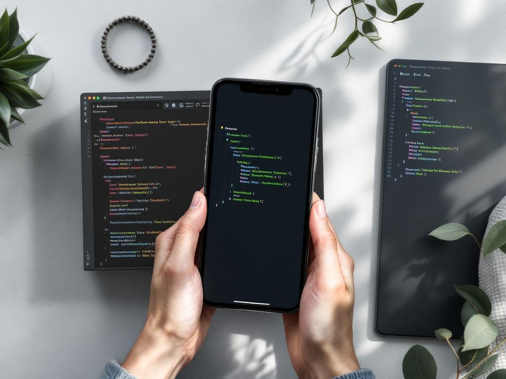Annotated screenshot of an IDE showing commonMain/WeatherApi.kt open on the left, with the project tree on the right showing the same expect declaration linked to androidMain and iosMain actual implementations. Use IDE's gutter icons to show the link