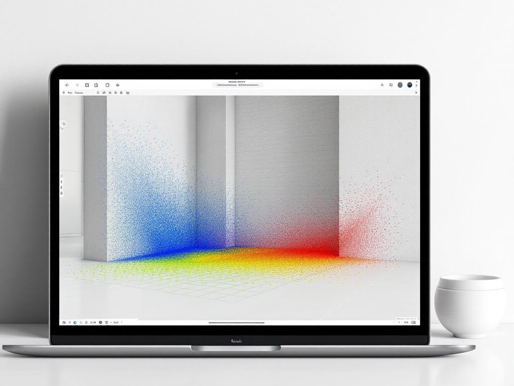 Screenshot or stylized rendering of Revit with a colored point cloud visible in the background, and modeled wall geometry being drawn on top of it — communicates the "scan as substrate" workflow