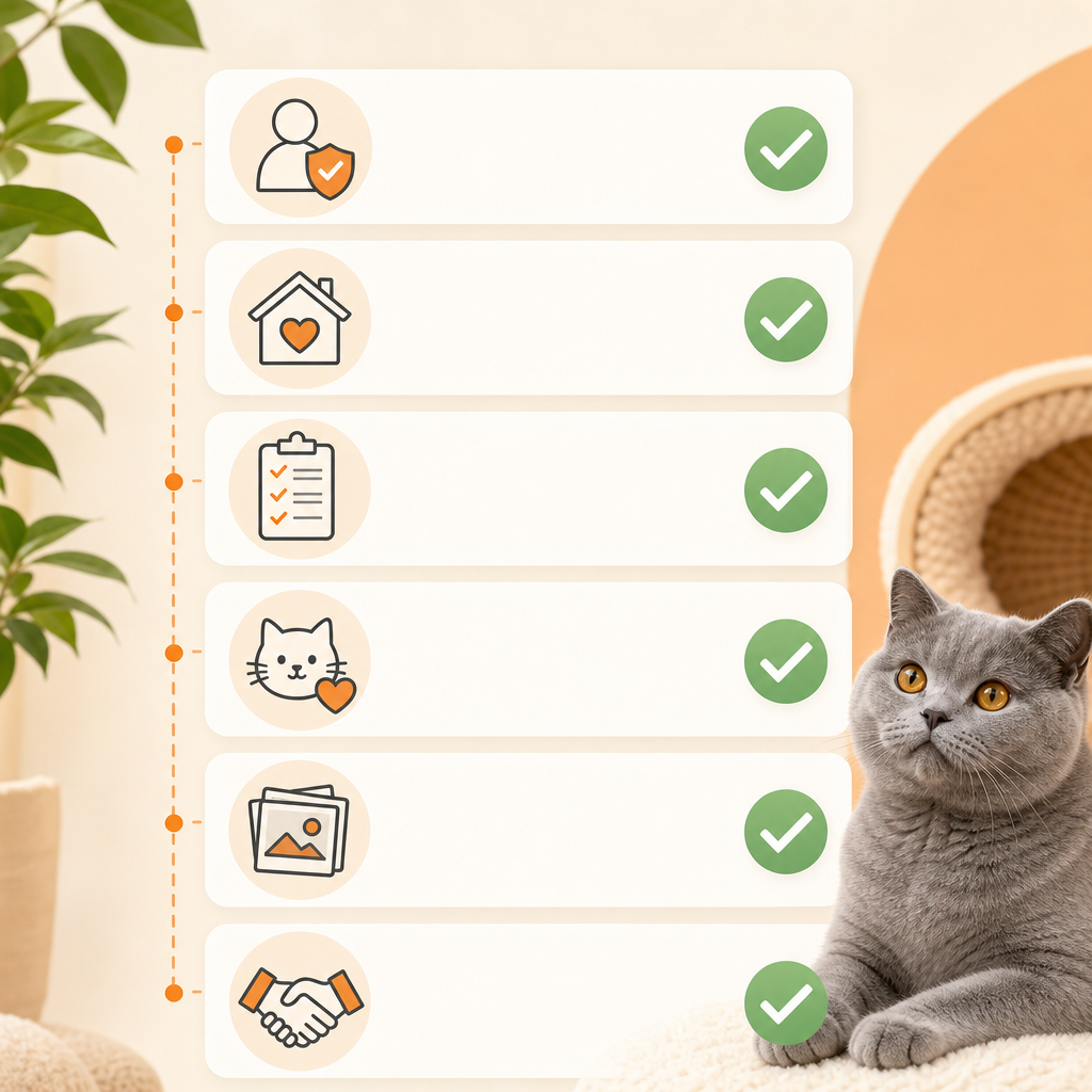 Güvenilir bir British Shorthair ilan sahibini tanımaya yardımcı altı maddelik kontrol listesi