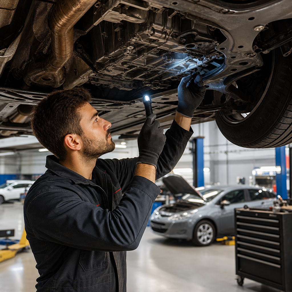 Otomatik vitesli bir aracın serviste usta tarafından kontrol edilmesi