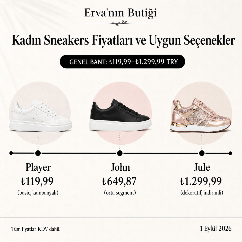 Player, John ve Jule modellerinin kampanyalı fiyatlarını gösteren yatay fiyat bandı grafiği.